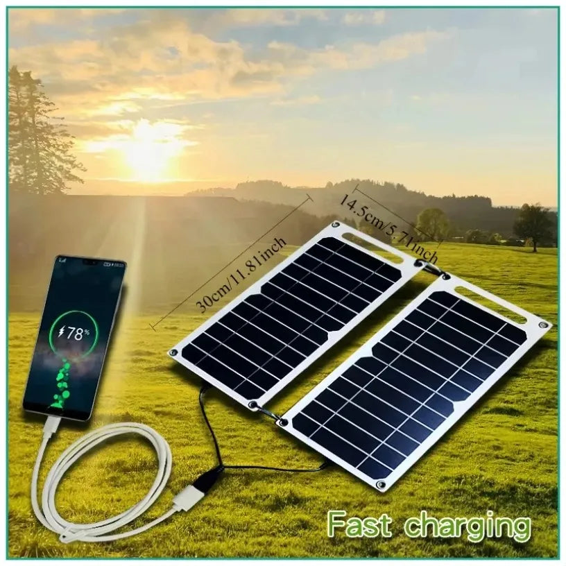 For Outdoor emergency USB 5-35W Waterproof Portable Charger Solar Panel Can  be fixed backpack for Outdoor Hiking, Camping