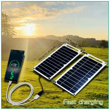 For Outdoor emergency USB 5-35W Waterproof Portable Charger Solar Panel Can  be fixed backpack for Outdoor Hiking, Camping